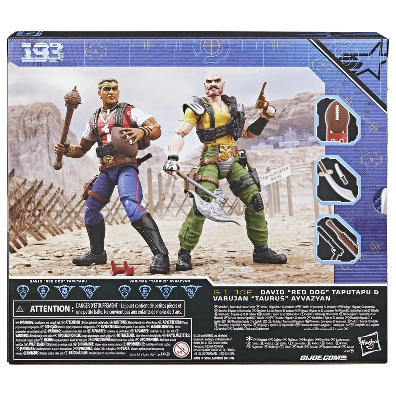G.I. Joe Classified Series Akcijska figura 2-Pack #193 David "Red Dog" Taputapu & Varujan "Taurus" Ayvazyan 15 cm fotografija proizvoda