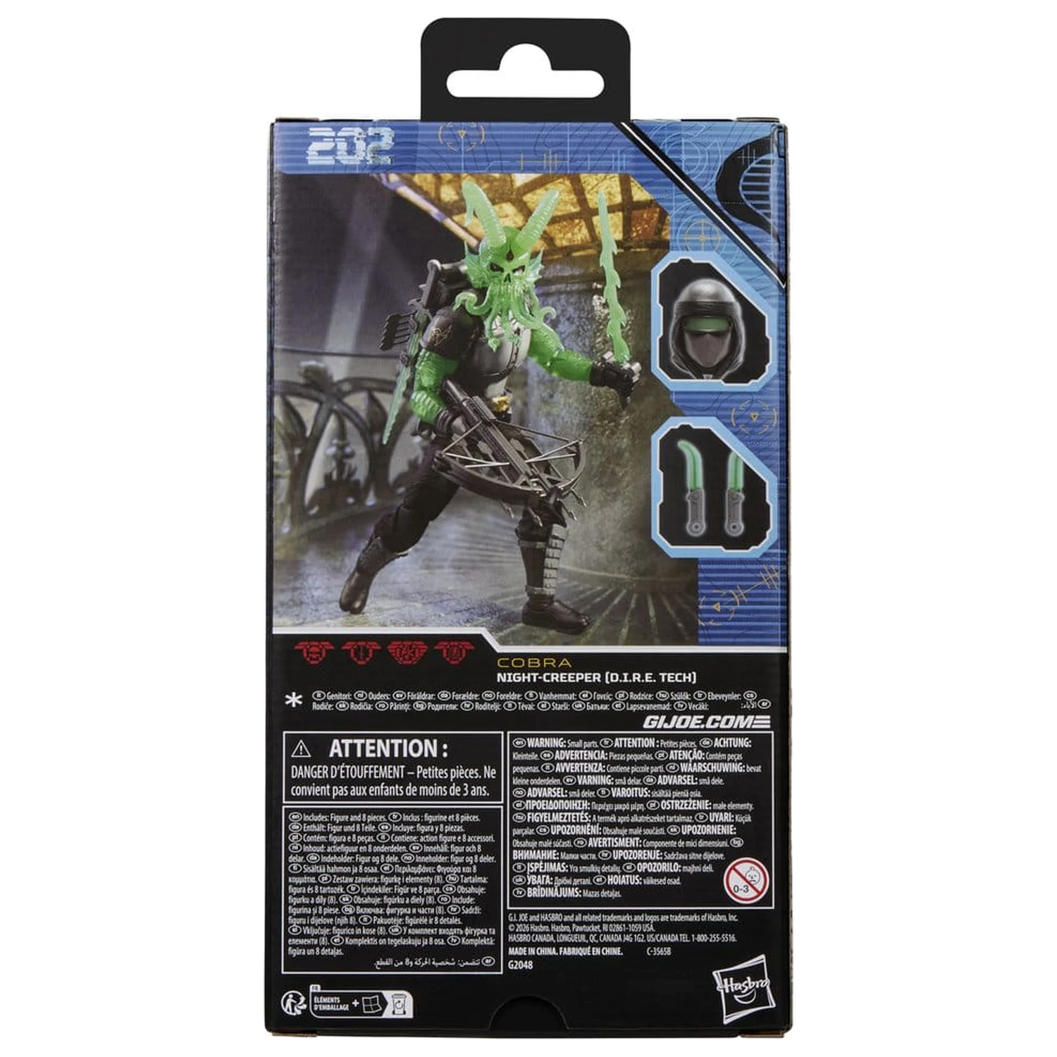 G.I. Joe Classified Series Akcijska figura #202 Night-Creeper (D.I.R.E. Tech) 15 cm fotografija proizvoda