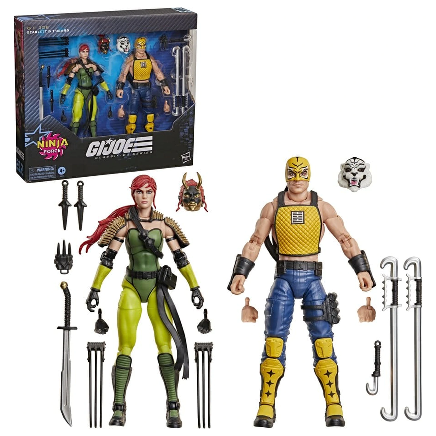 G.I. Joe Classified Series Akcijska figura dvostruko pakiranje #212 Ninja Force Scarlett & T'Jbang 15 cm fotografija proizvoda