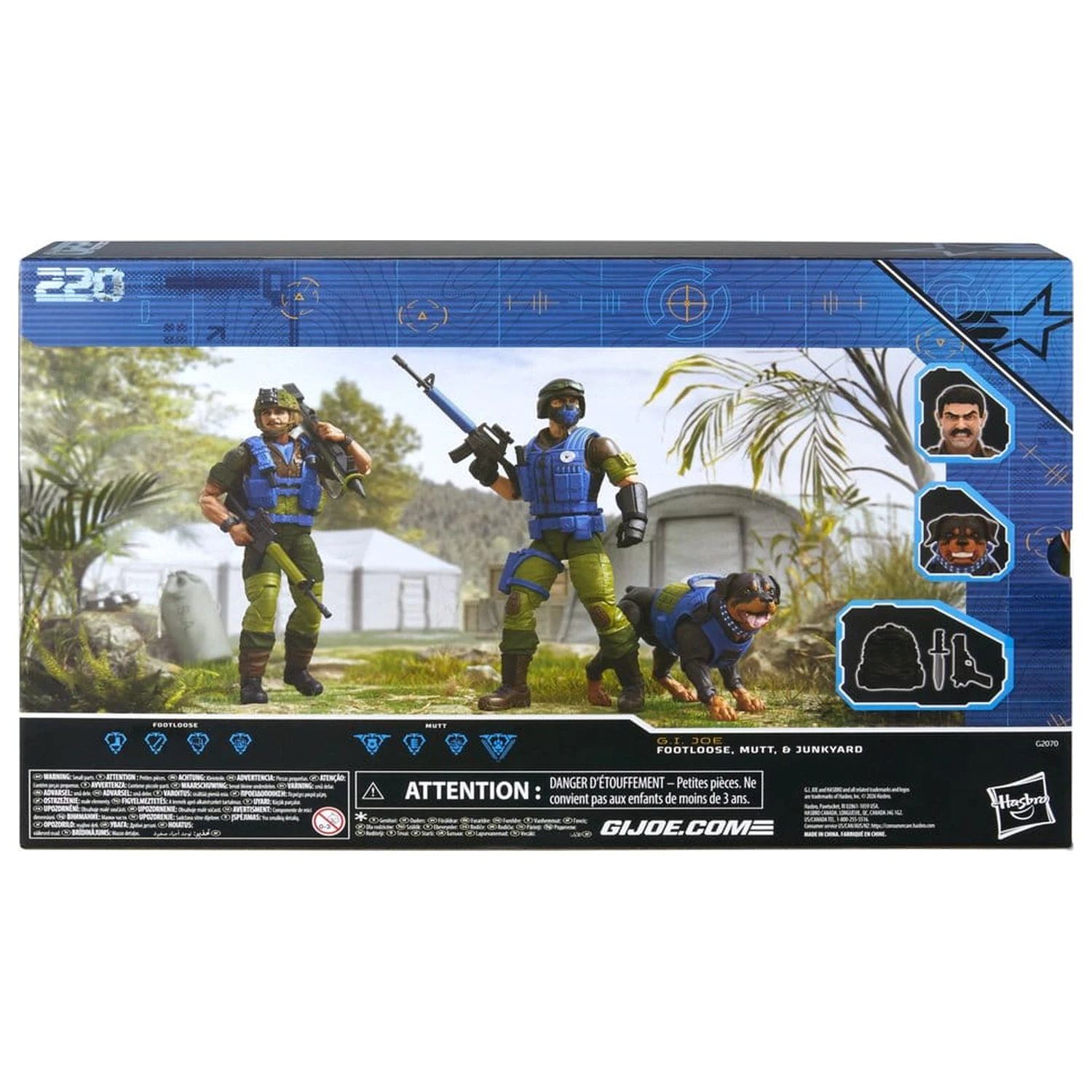 G.I. Joe Classified Series Akcijska figura 3-Pak #220 Mad Marauders: Footloose & Mutt & Junkyard 15 cm fotografija proizvoda