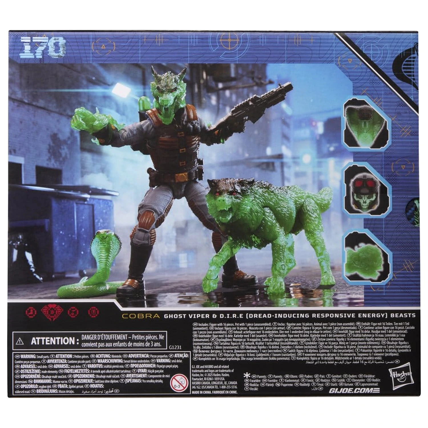 G.I. Joe Classified Series Akcijska figura #170 Ghost Viper & D.I.R.E. Beasts 15 cm fotografija proizvoda