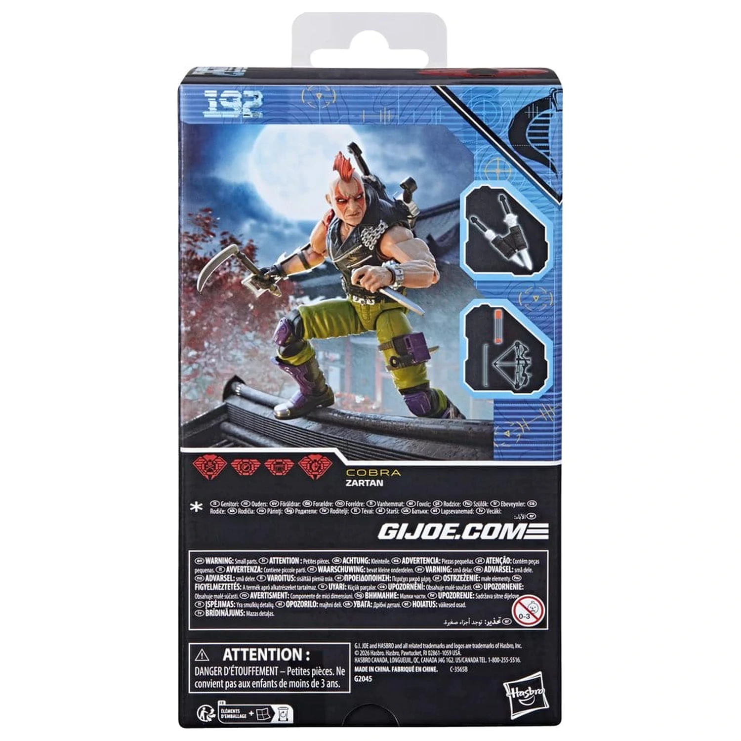 G.I. Joe Classified Series Akcijska figura #192 Ninja Force Zartan 15 cm fotografija proizvoda