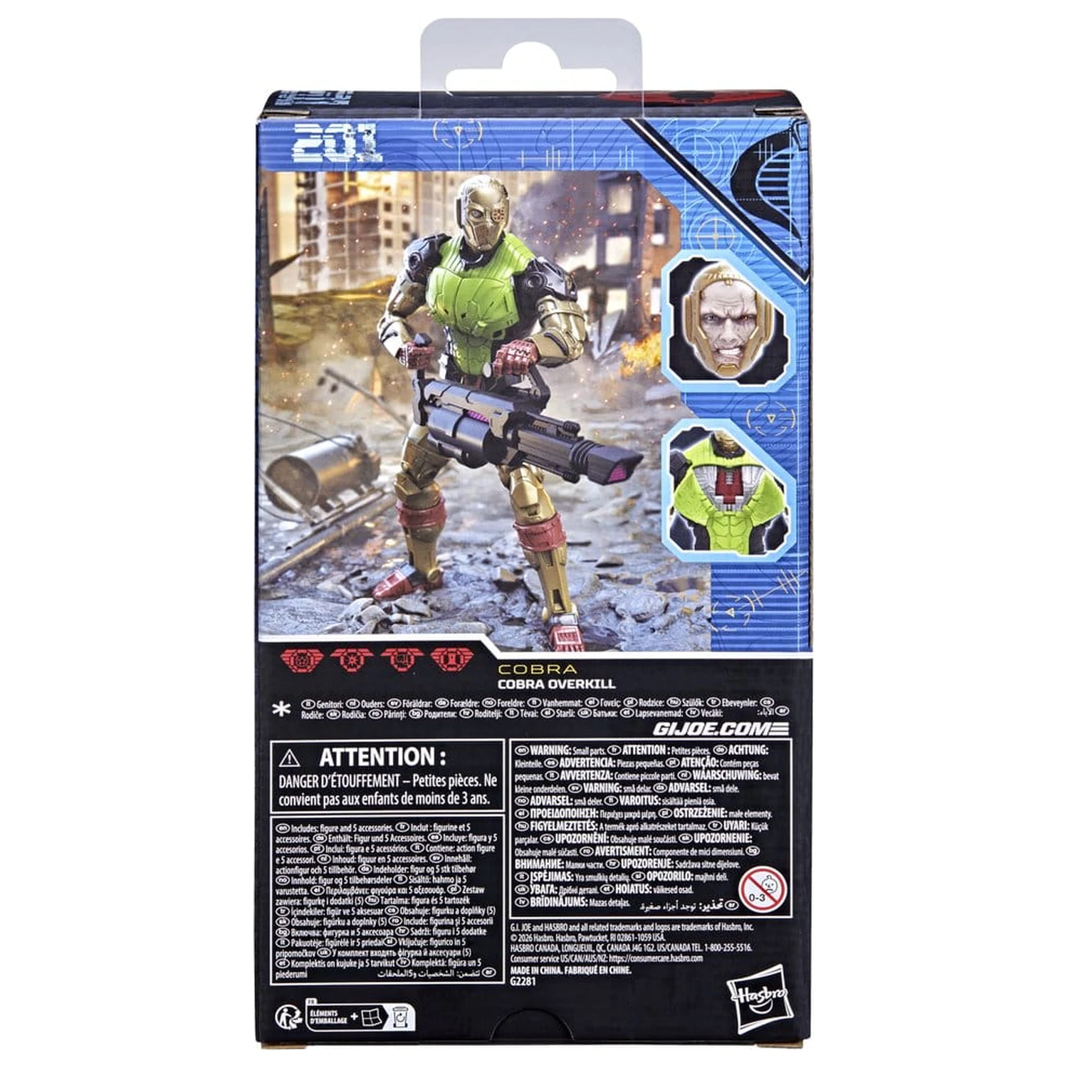 G.I. Joe Classified Series Akcijska figura #201 Cobra Overkill 15 cm fotografija proizvoda