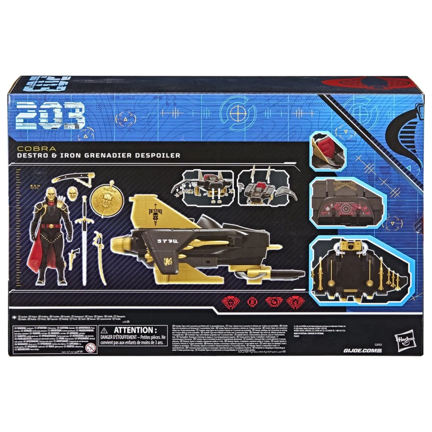 G.I. Joe Classified Series Akcijska figura i set vozila #203 Destro & Iron Grenadier Despoiler 15 cm fotografija proizvoda