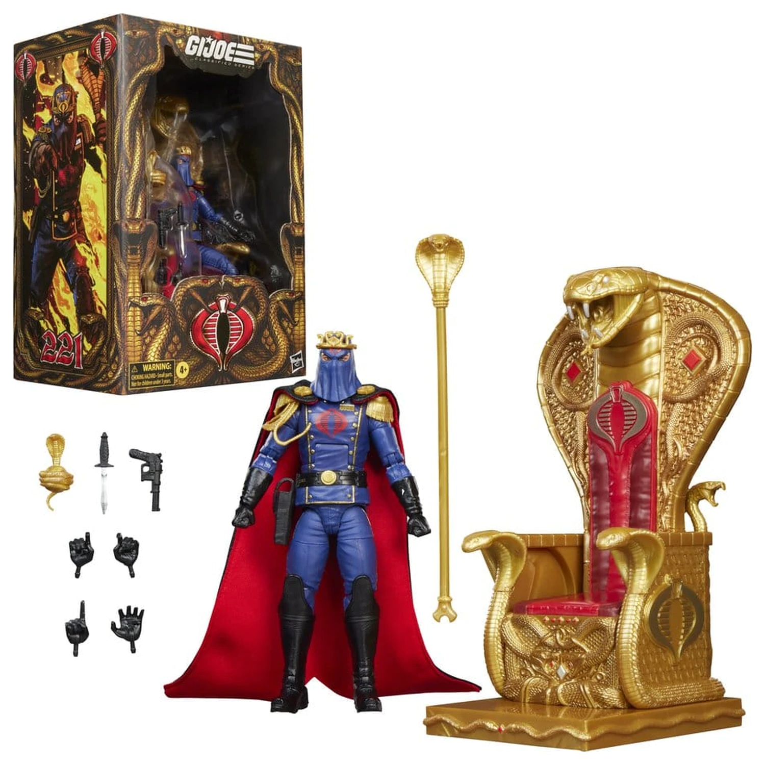 G.I. Joe Classified Series Akcijska figura Cobra Commander in Dress Uniform & Throne 15 cm fotografija proizvoda