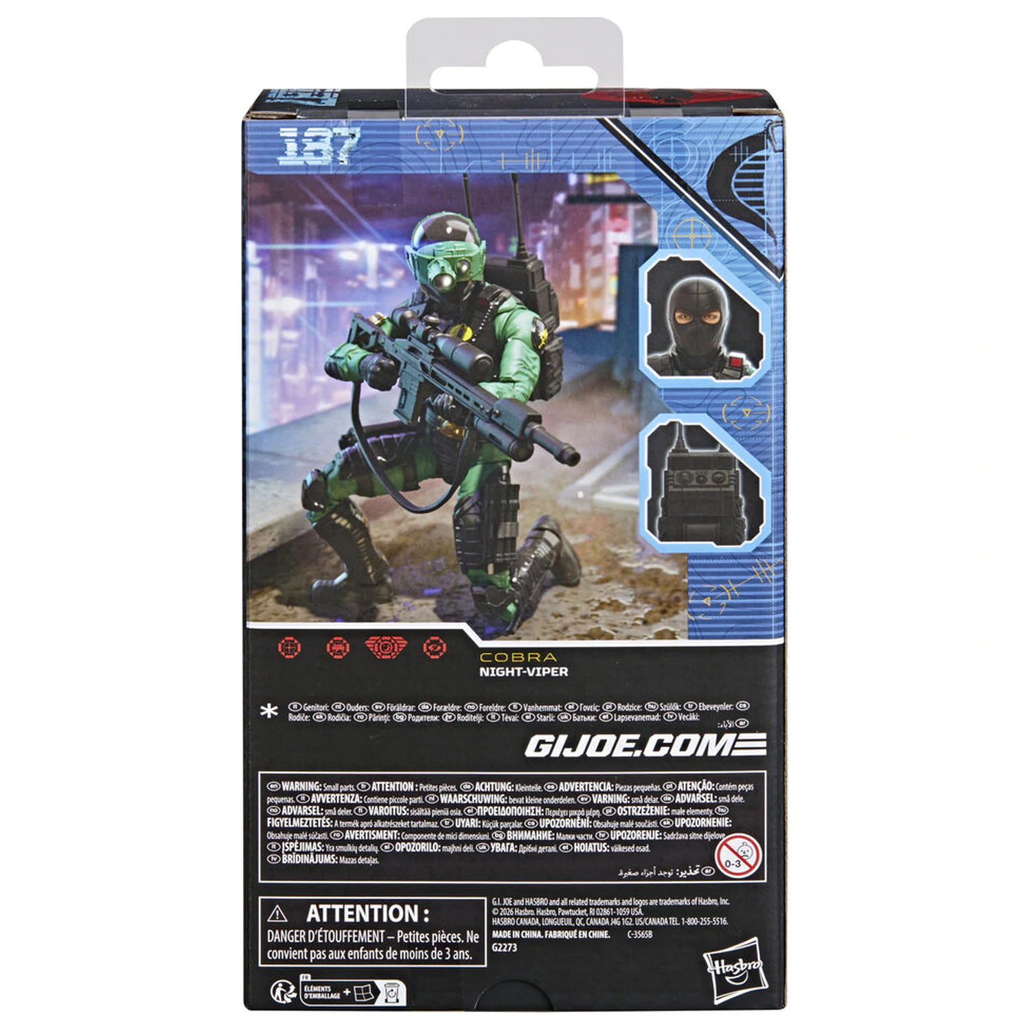 G.I. Joe Classified Series Cobra Night-Viper figura 15 cm fotografija proizvoda