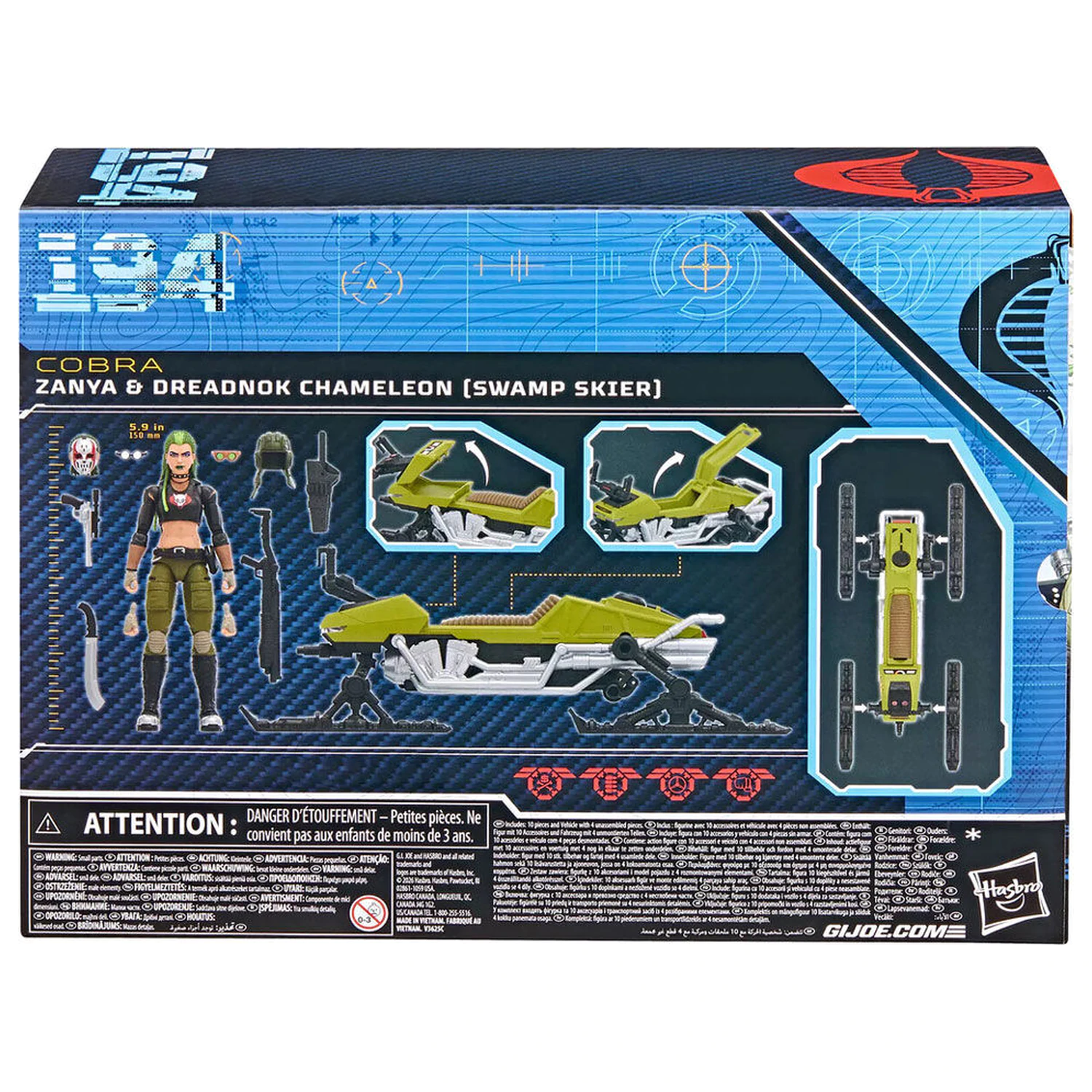G.I. Joe Classified Series Cobra Zanya and Dreadnok Chameleon figura 15cm fotografija proizvoda