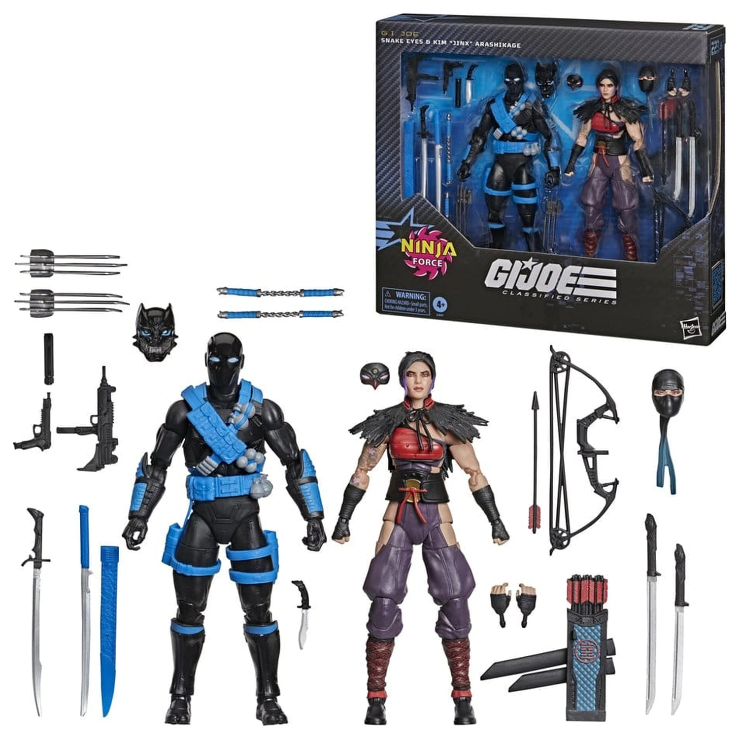 G.I. Joe Classified Series Akcijska figura 2-Pack Snake Eyes & Kim "Jinx" Arashikage 15 cm fotografija proizvoda