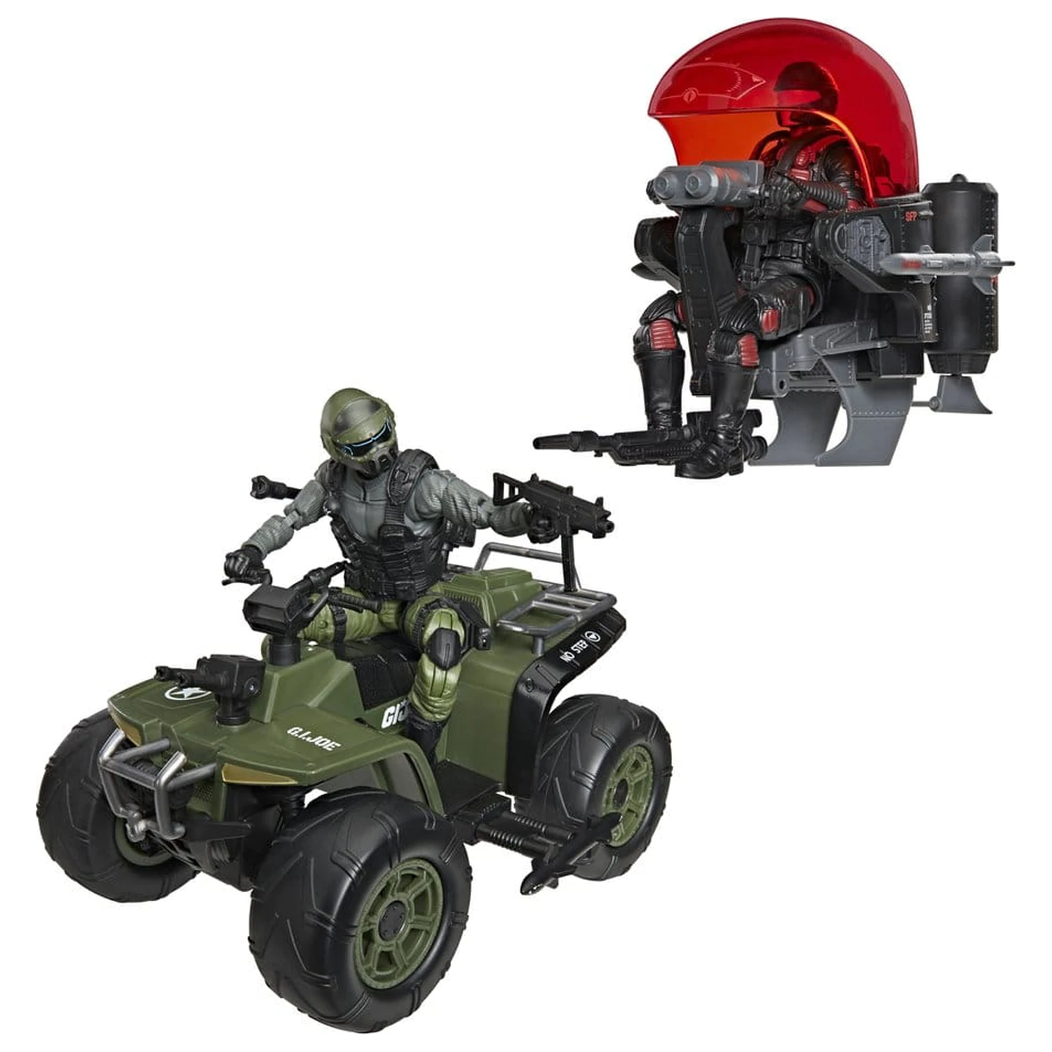 G.I. Joe Classified Series Akcijska figura i set vozila Snake Eyes & Varmint ATV vs. Stealth Viper & Cobra Stealth Flight Pod (Trubble Bubble) 15 cm fotografija proizvoda