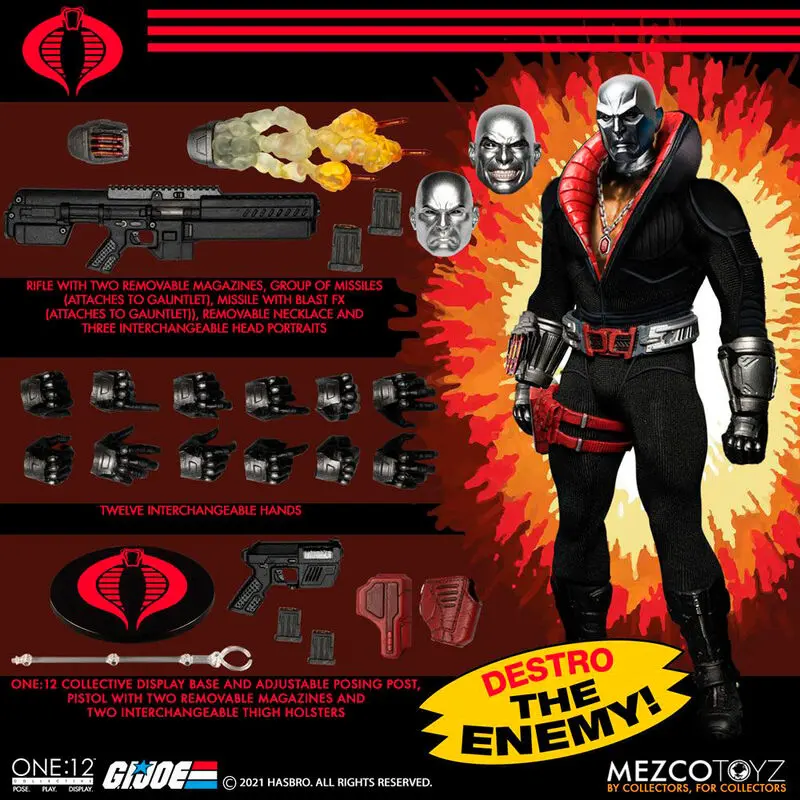 G.I. Joe Svjetleća akcijska figura 1/12 Destro 17 cm fotografija proizvoda