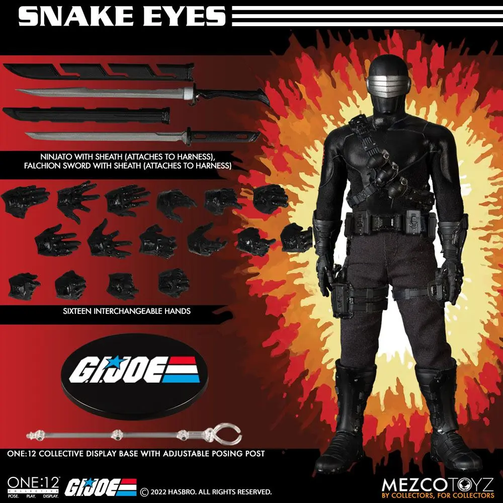 G.I. Joe Light-Up akcijska figura 1/12 Snake Eyes Deluxe Edition 17 cm fotografija proizvoda