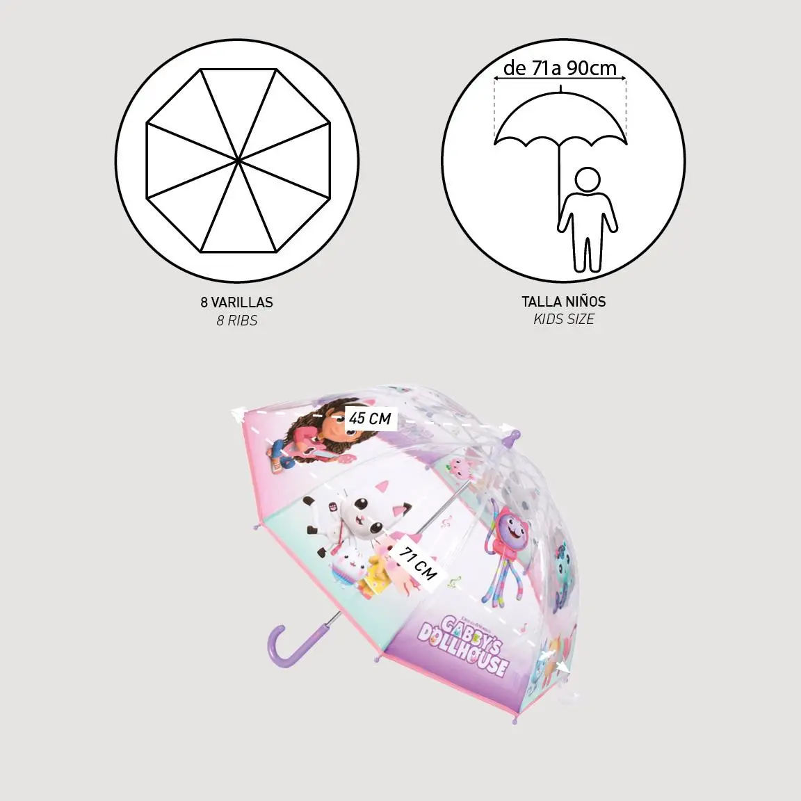 Gabbys Dollhouse kišobran fotografija proizvoda