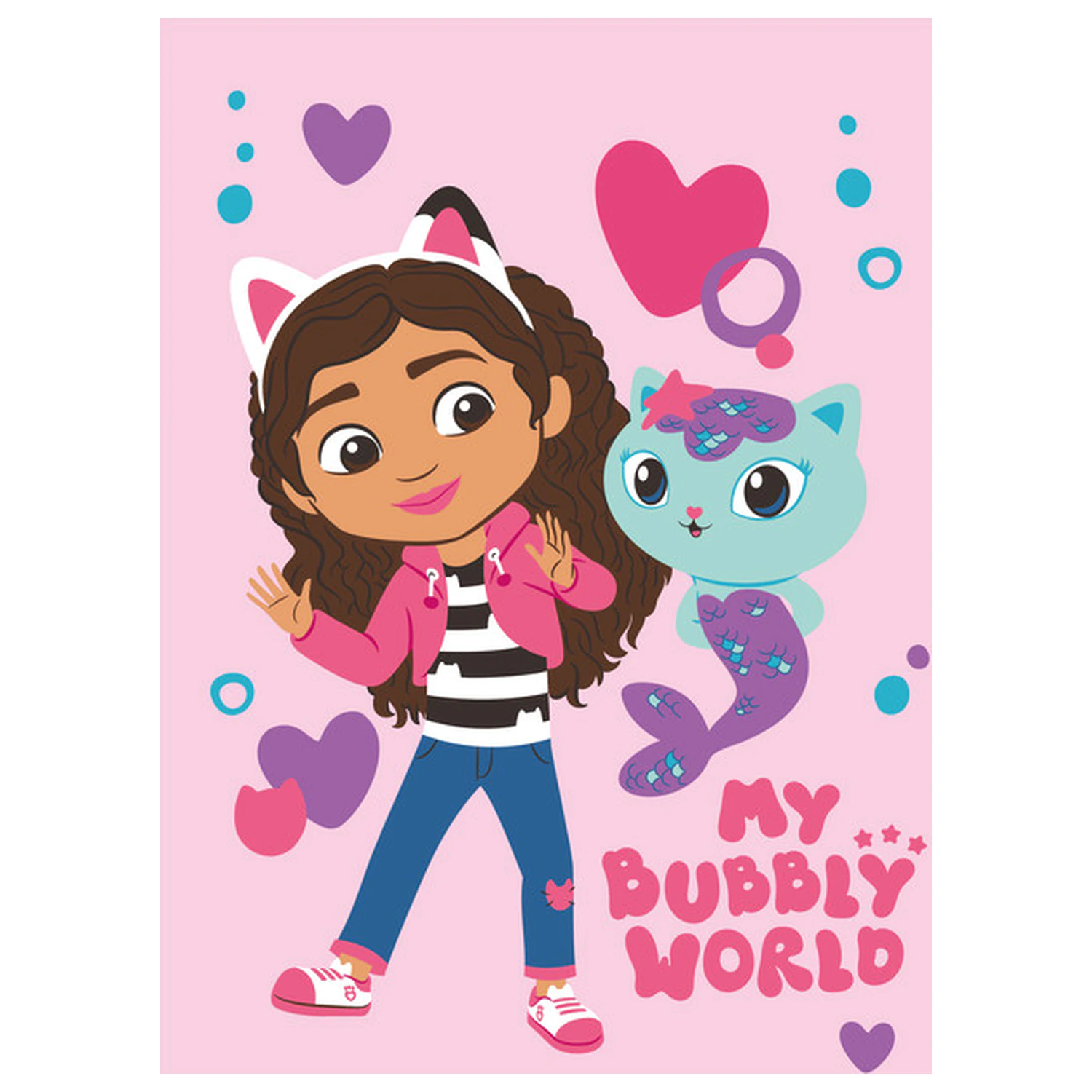 Gabi's Dollhouse Bubbly World deka od flisa fotografija proizvoda