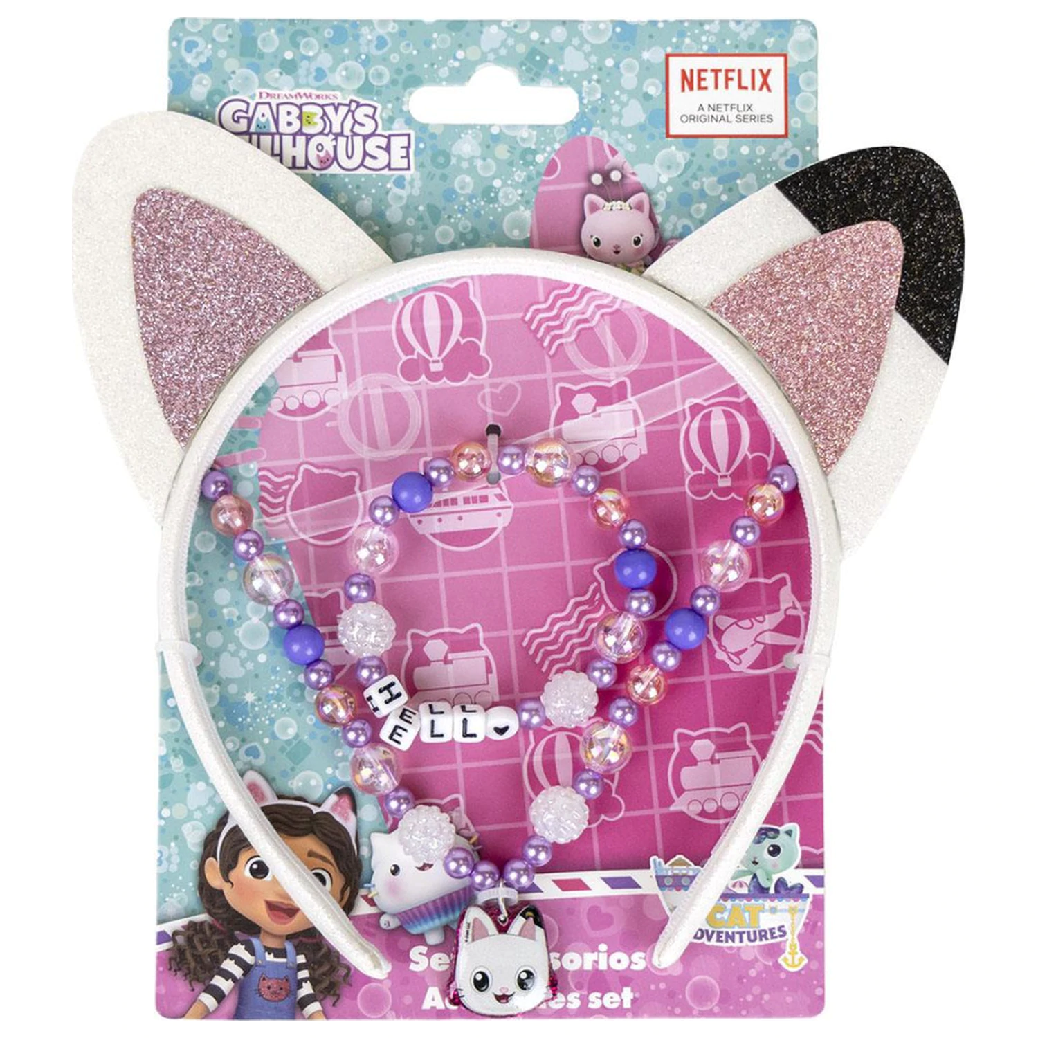 Gabi's Dollhouse Mačje uši nakit i set trake za glavu fotografija proizvoda
