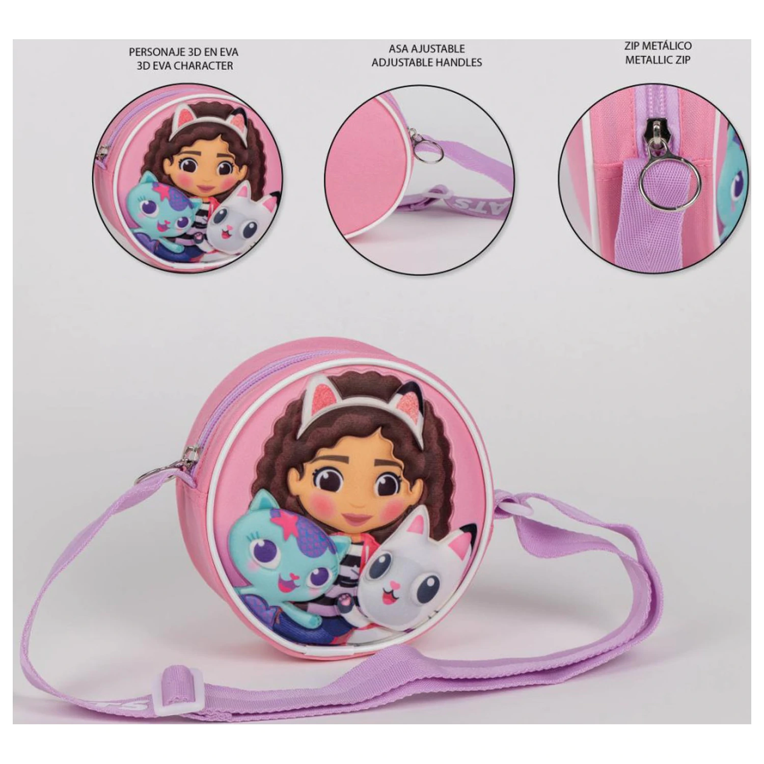 Gabby's Dollhouse Cats 3D torba preko tijela, torba na rame fotografija proizvoda