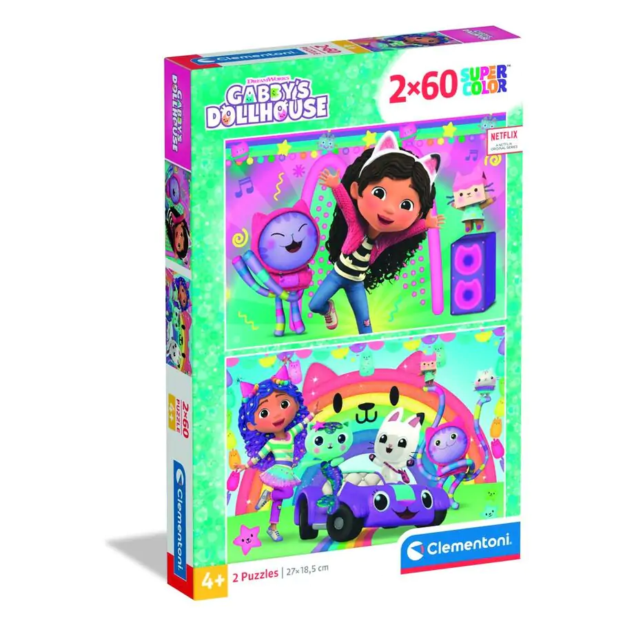 Gabbys Dollhouse puzzle 2x60 kom fotografija proizvoda