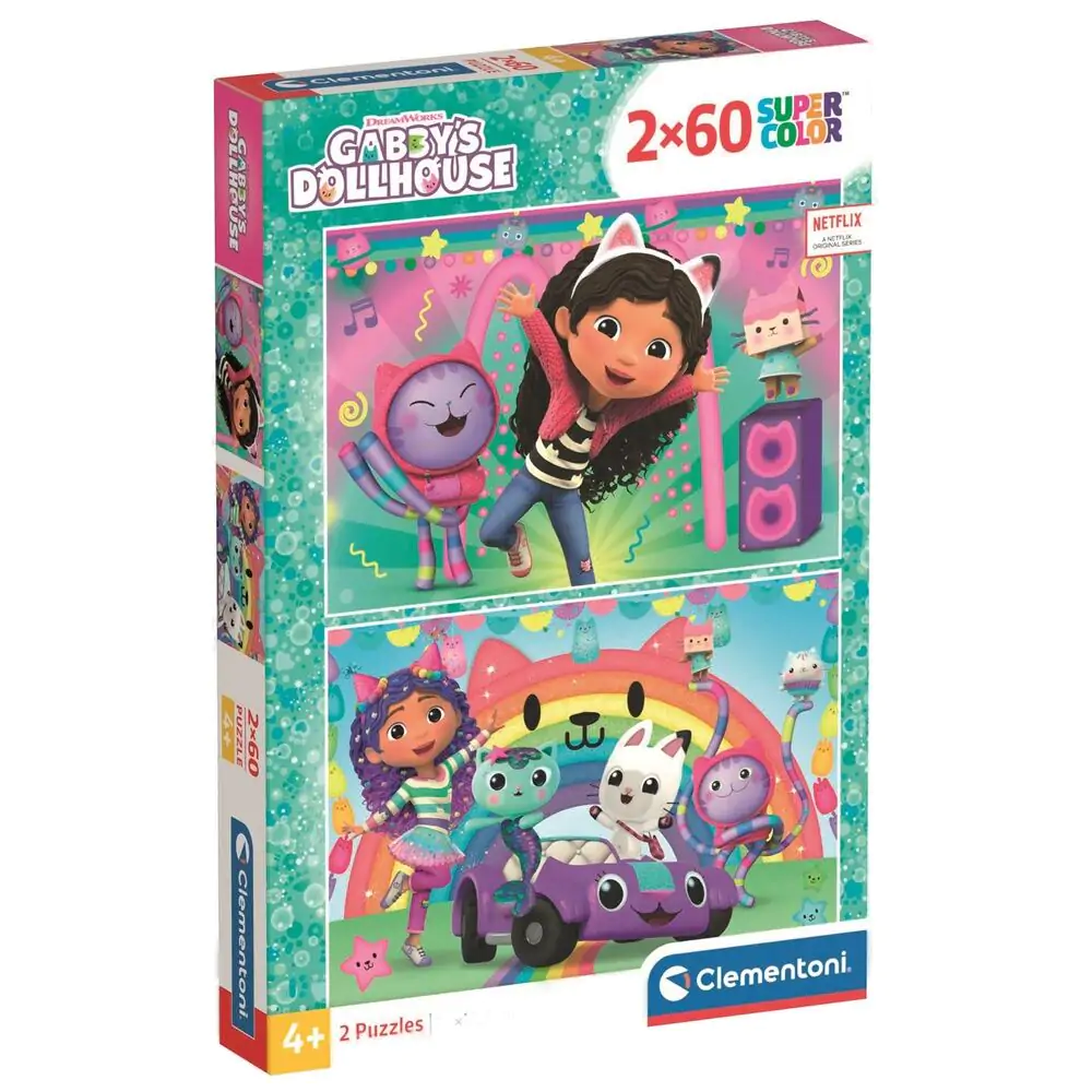 Gabbys Dollhouse puzzle 2x60 kom fotografija proizvoda