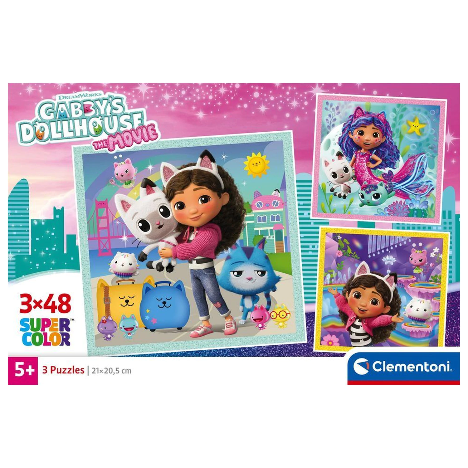 Gabbys Dollhouse puzzle 3x48 komada fotografija proizvoda