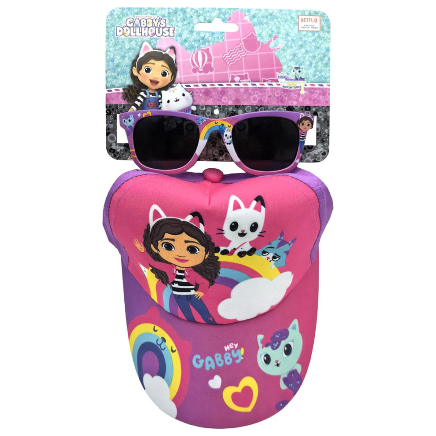 Gabi's Dollhouse Rainbow sunčane naočale i set bejzbol kape fotografija proizvoda