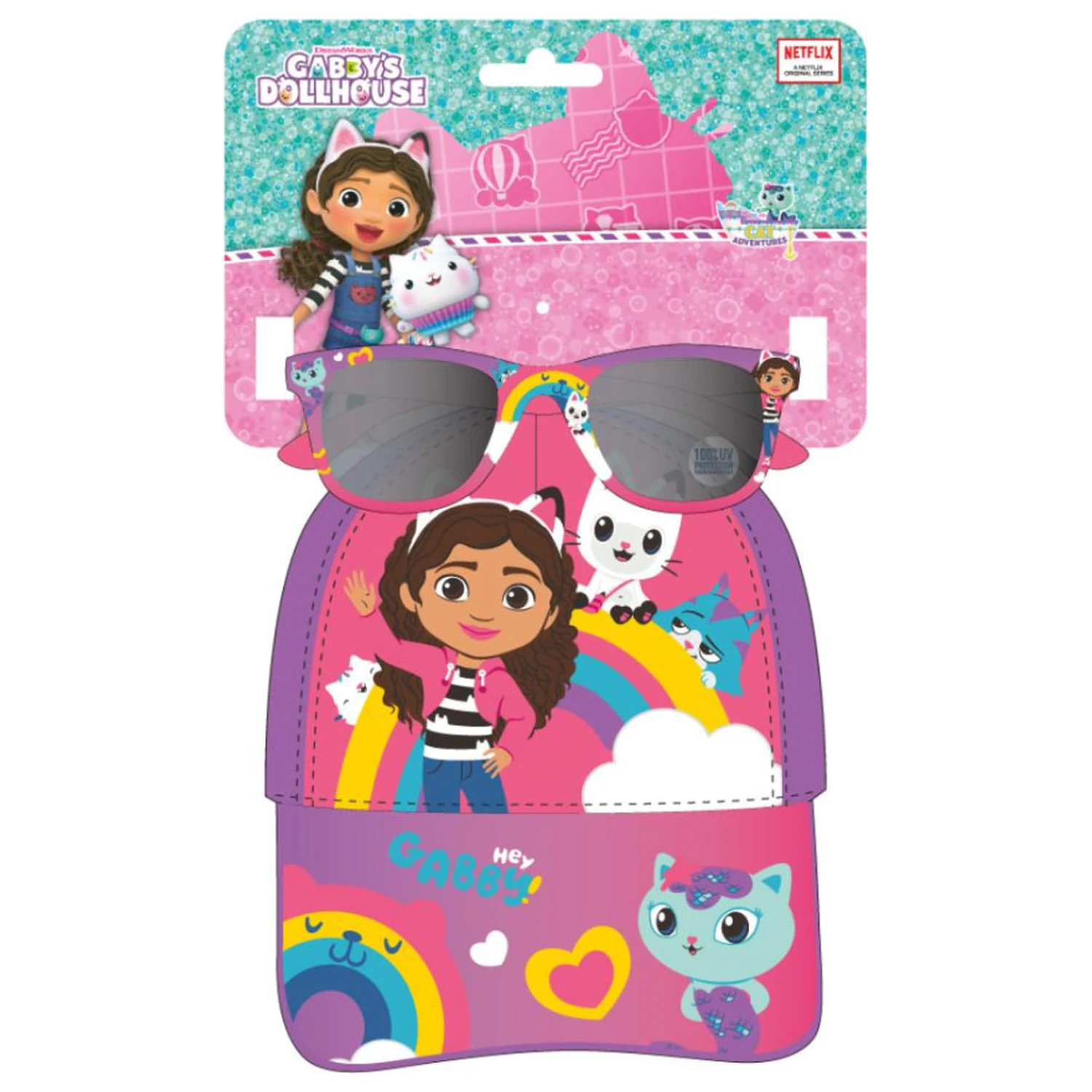 Gabi's Dollhouse Rainbow sunčane naočale i set bejzbol kape fotografija proizvoda