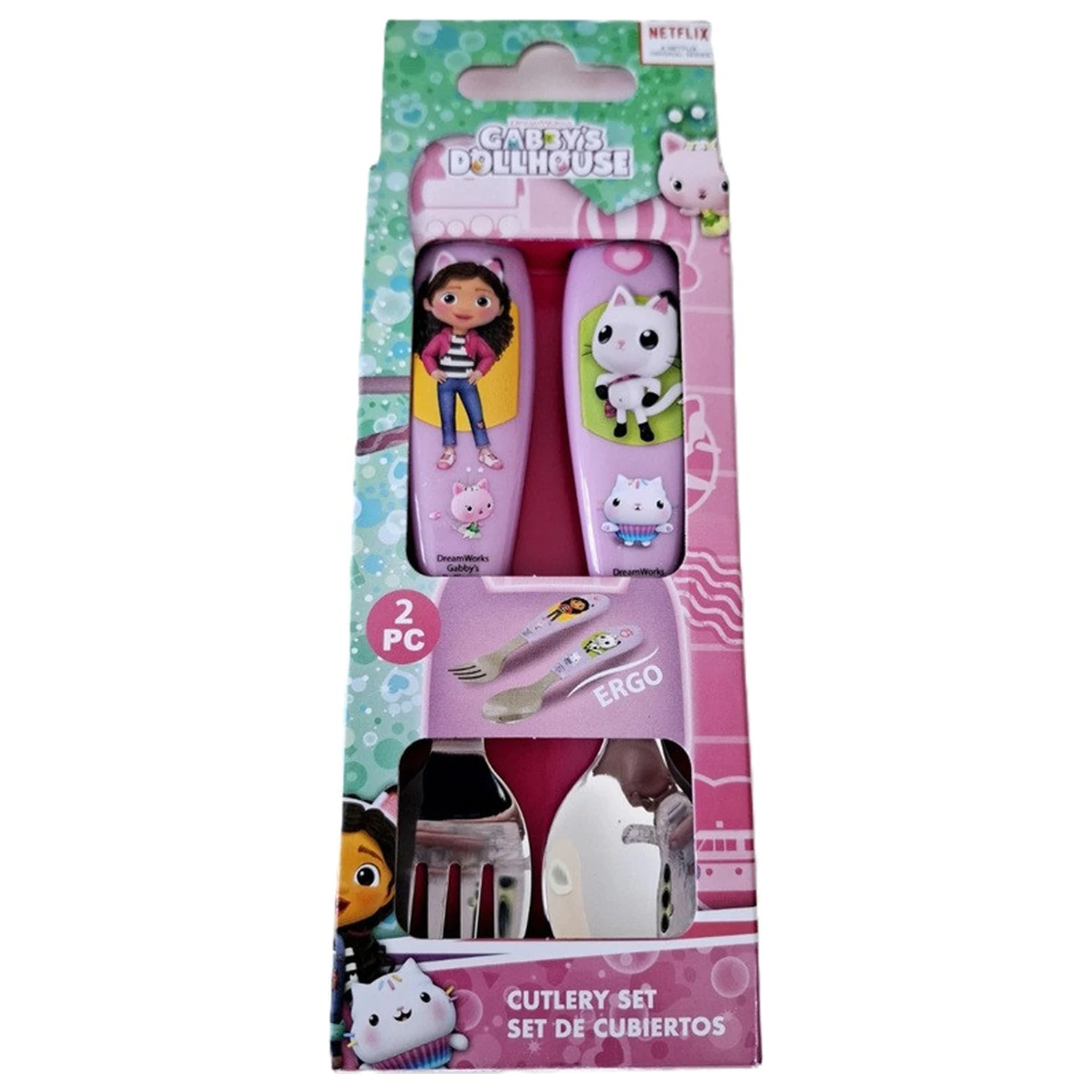 Gabi's Dollhouse Wonderland Metal Ergo Set pribora za jelo - 2 komada fotografija proizvoda