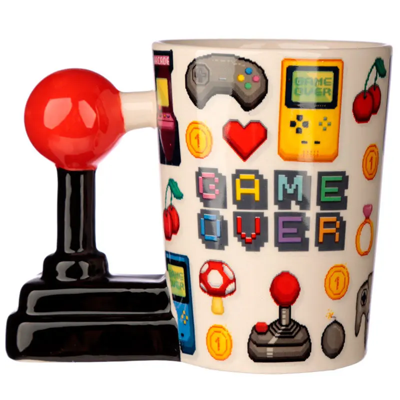 Game Over Joystick Pixel šalice s ručkom u obliku piksela fotografija proizvoda