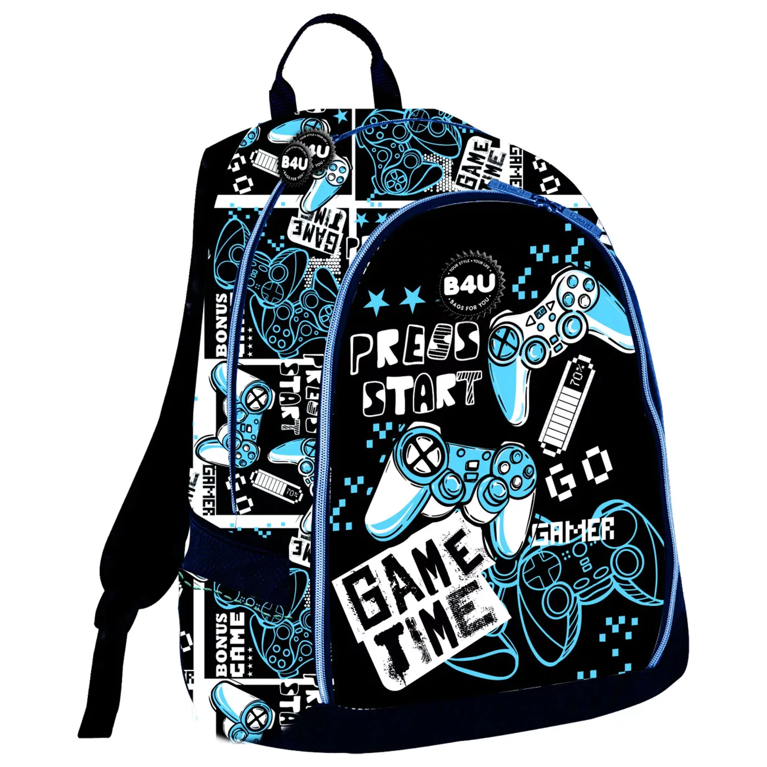 Gamer Press Start Školska Torba, Torba 43 cm fotografija proizvoda