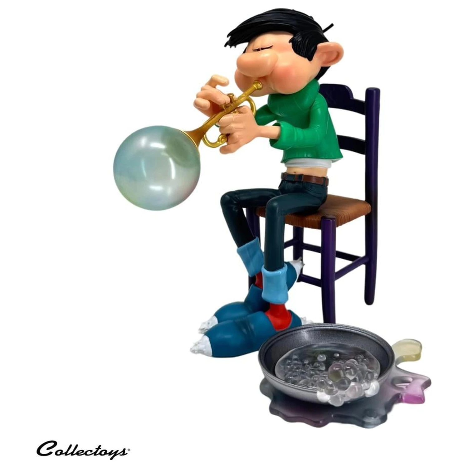 Gaston Lagaffe Figurine Resine Soap Trumpet 16 cm fotografija proizvoda