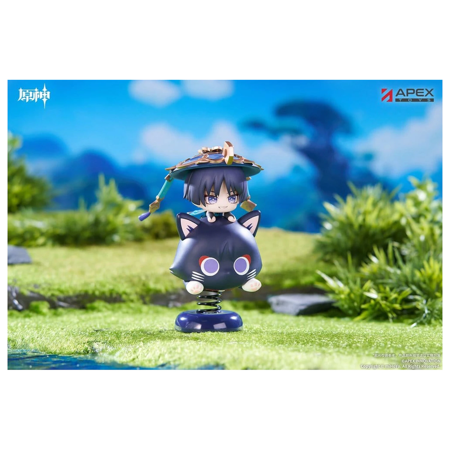 Genshin Impact Chibi Chara Yurayura Stand PVC figura Wanderer 11 cm fotografija proizvoda