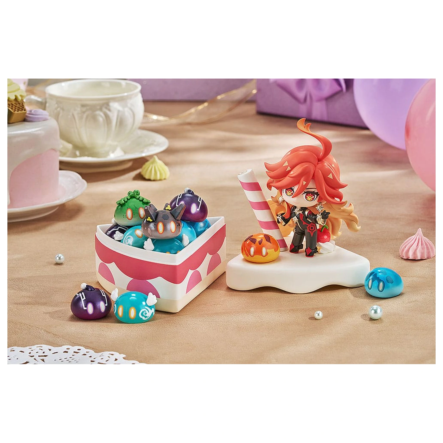 Genshin Impact Wondrous Travels Series Figura Zhongli Chibi 12 cm fotografija proizvoda