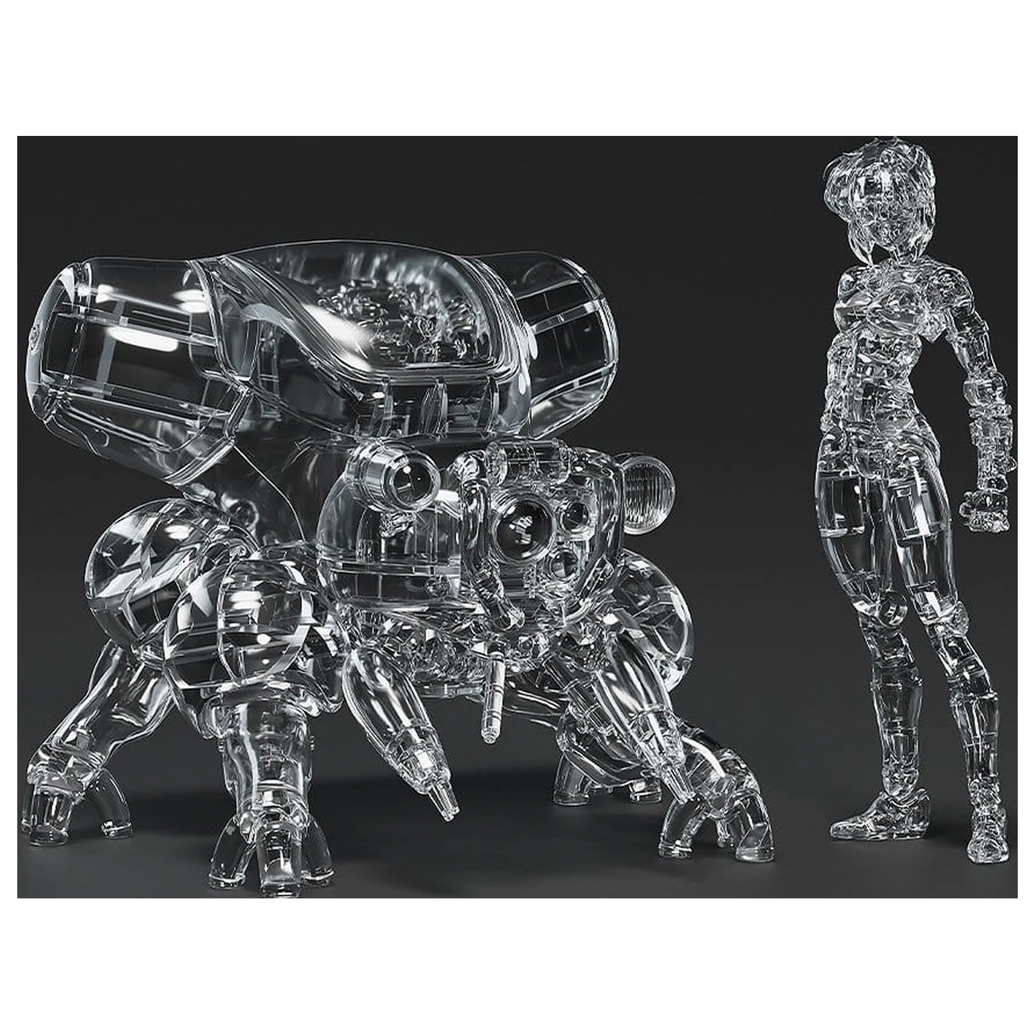 Ghost in the Shell PLAMAX minimum factory Komplet plastičnog modela Motoko Kusanagi with Fuchikoma: Thermoptic Camouflage Ver. 8 cm fotografija proizvoda