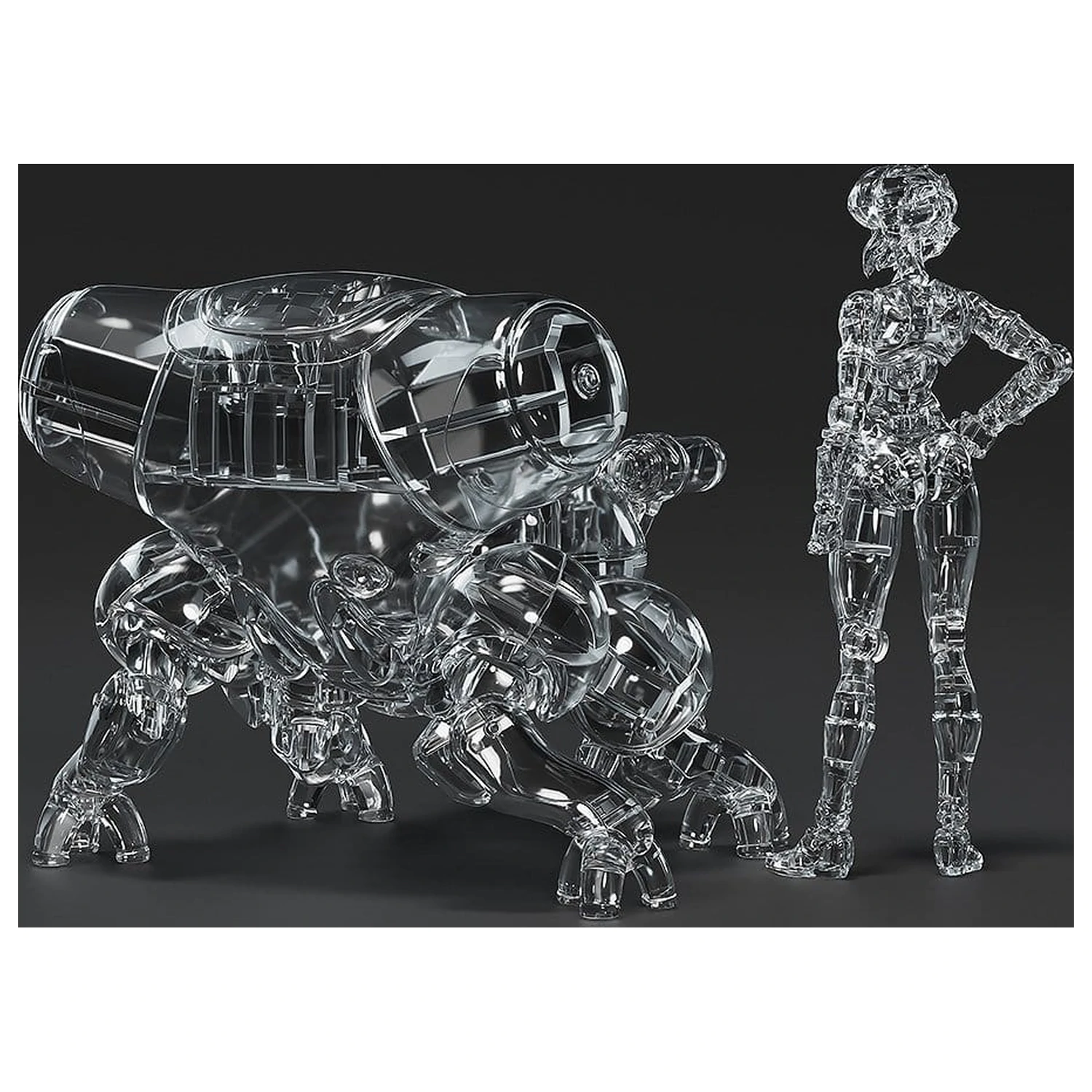 Ghost in the Shell PLAMAX minimum factory Komplet plastičnog modela Motoko Kusanagi with Fuchikoma: Thermoptic Camouflage Ver. 8 cm fotografija proizvoda