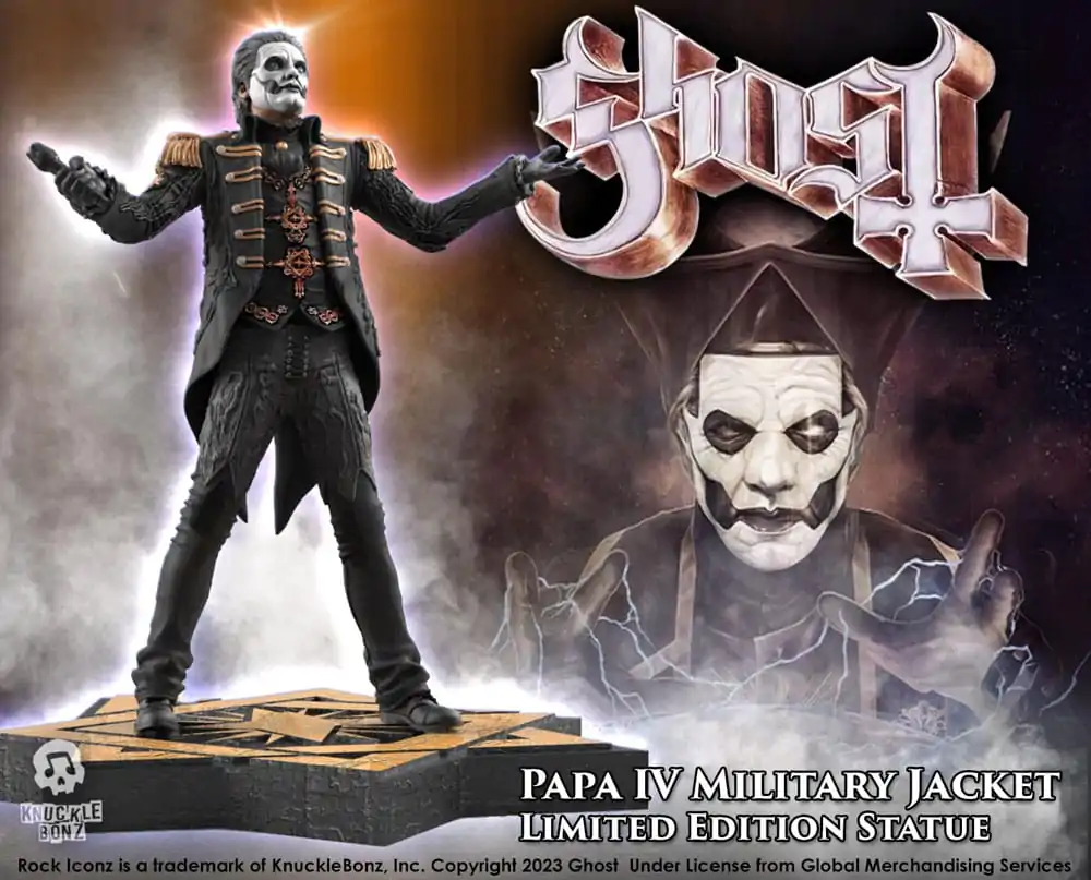 Ghost Rock Iconz Kip 1/9 Papa Emeritus IV (Military Jacket) 22 cm fotografija proizvoda