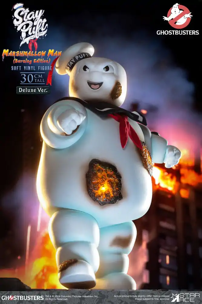 Ghostbusters mekana vinilna statua Stay Puft Marshmallow Man Burnign Edition Deluxe verzija 30 cm fotografija proizvoda