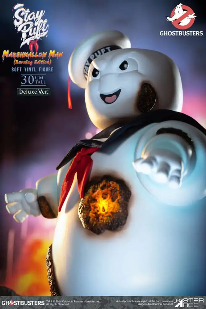 Ghostbusters mekana vinilna statua Stay Puft Marshmallow Man Burnign Edition Deluxe verzija 30 cm fotografija proizvoda