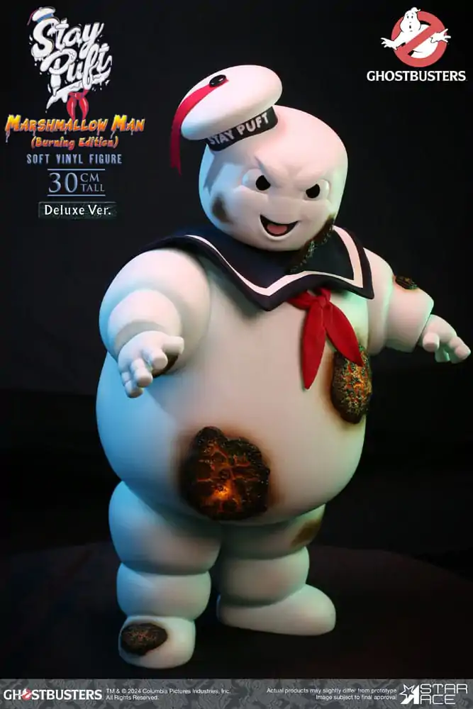 Ghostbusters mekana vinilna statua Stay Puft Marshmallow Man Burnign Edition Deluxe verzija 30 cm fotografija proizvoda