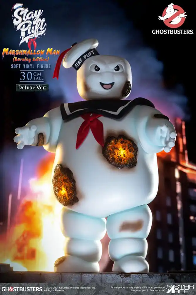 Ghostbusters mekana vinilna statua Stay Puft Marshmallow Man Burnign Edition Deluxe verzija 30 cm fotografija proizvoda