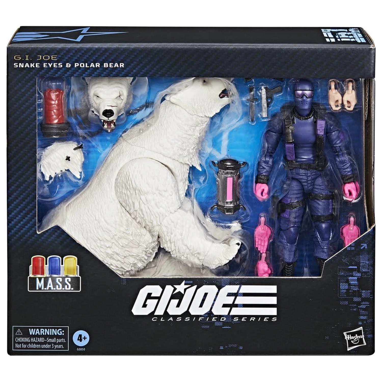 GI Joe Classified Series akcijska figura Snake Eyes s polarnim medvjedom 15 cm fotografija proizvoda