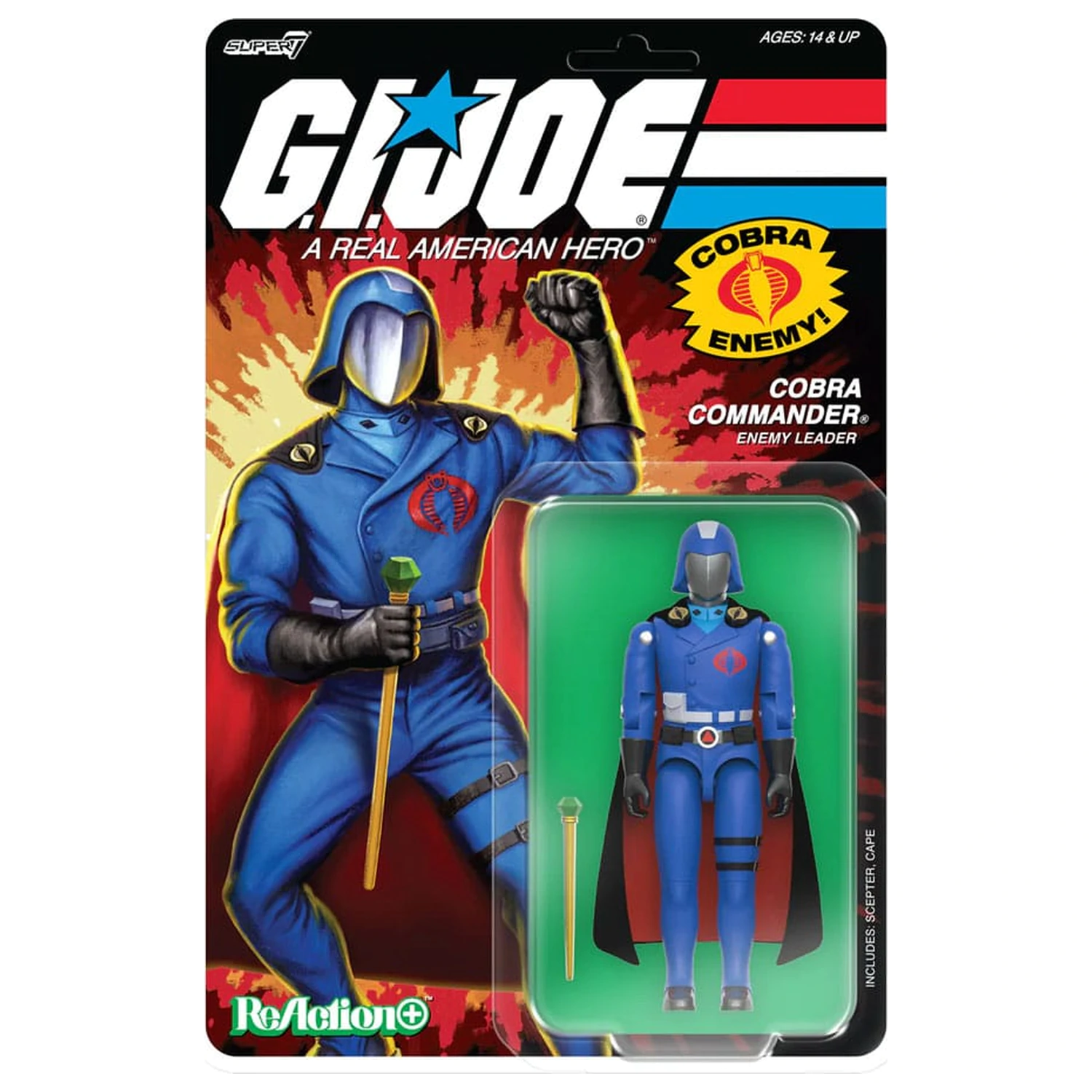 GI Joe ReAction+ figura Akcijska figura Val 06 Cobra Commander (Movie, Black Cape) 10 cm fotografija proizvoda