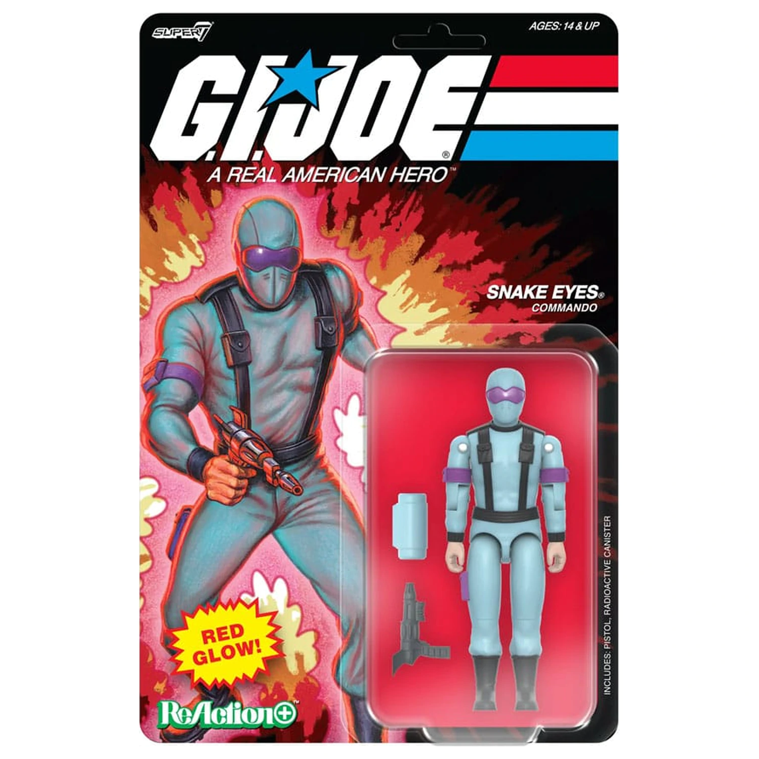 GI Joe ReAction+ figura akcije Wave 06 Snake Eyes (Red Glow, Crystal Poison) 10 cm fotografija proizvoda