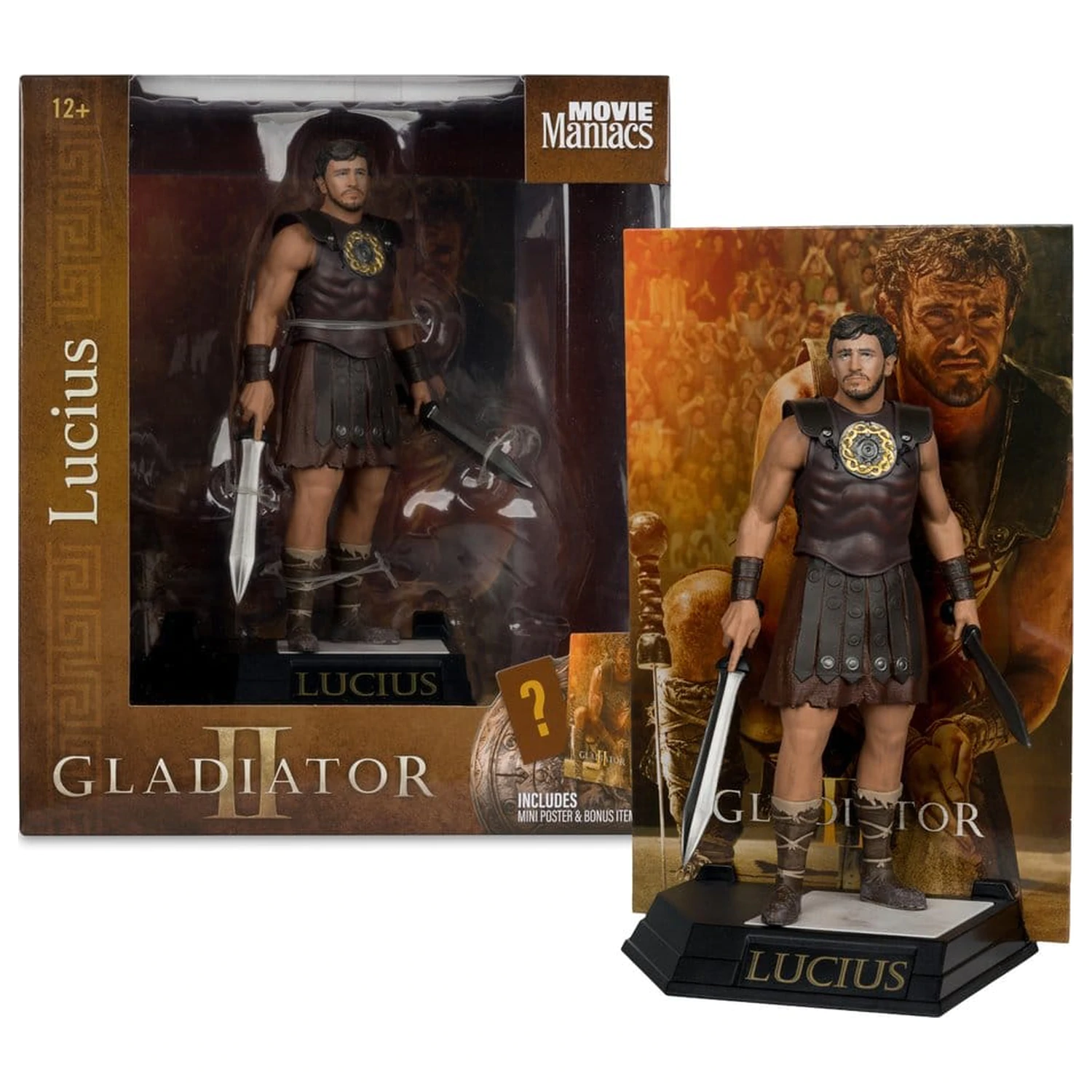 Gladiator II Movie Maniacs Lucius statua 16 cm fotografija proizvoda