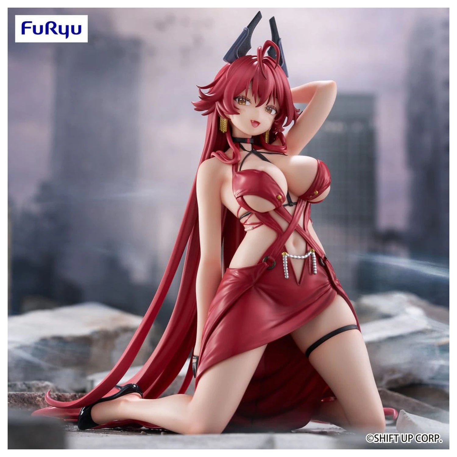 Goddess of Victory: Nikke Noodle Stopper PVC Figura Red Hood: Nonsense Red 14 cm fotografija proizvoda