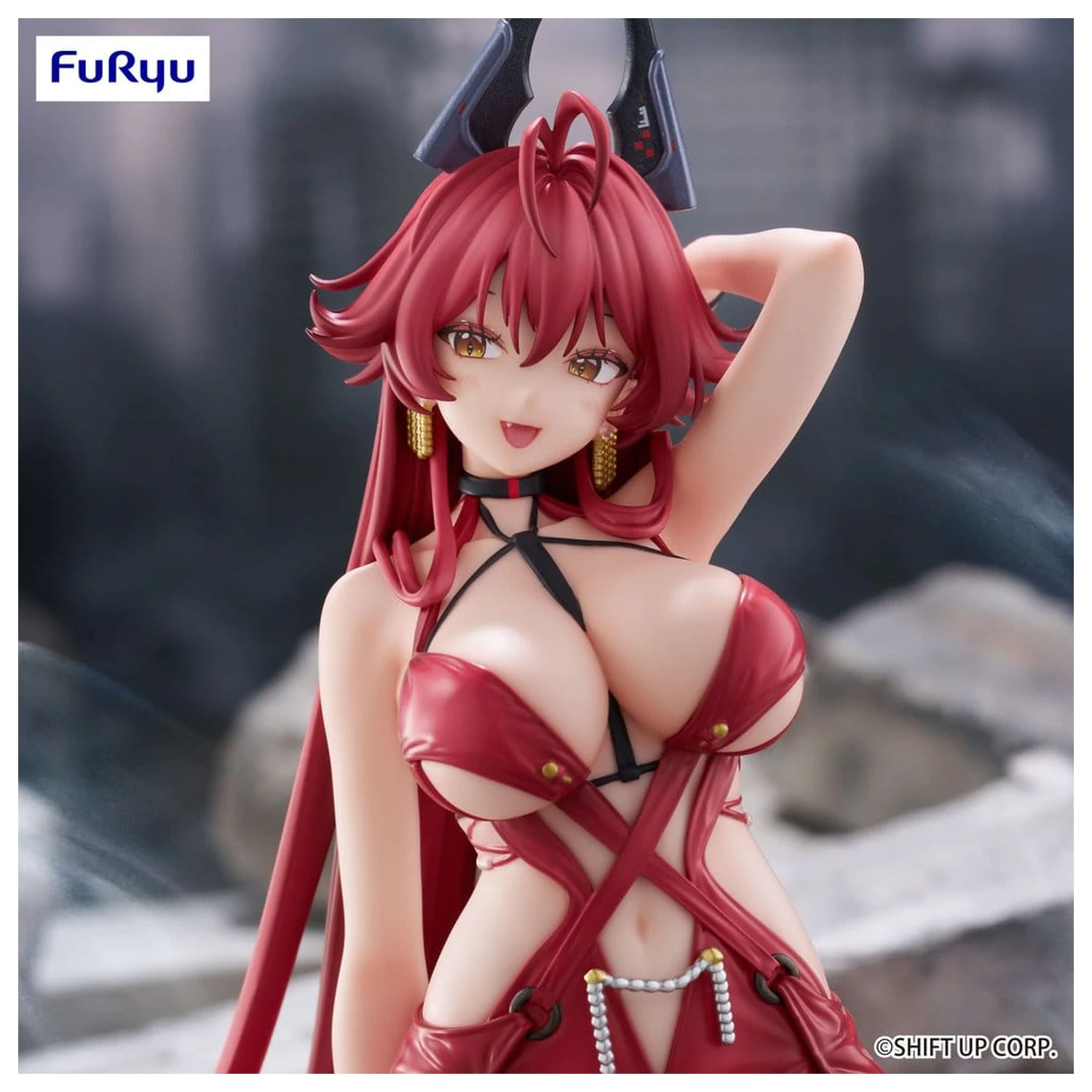 Goddess of Victory: Nikke Noodle Stopper PVC Figura Red Hood: Nonsense Red 14 cm fotografija proizvoda
