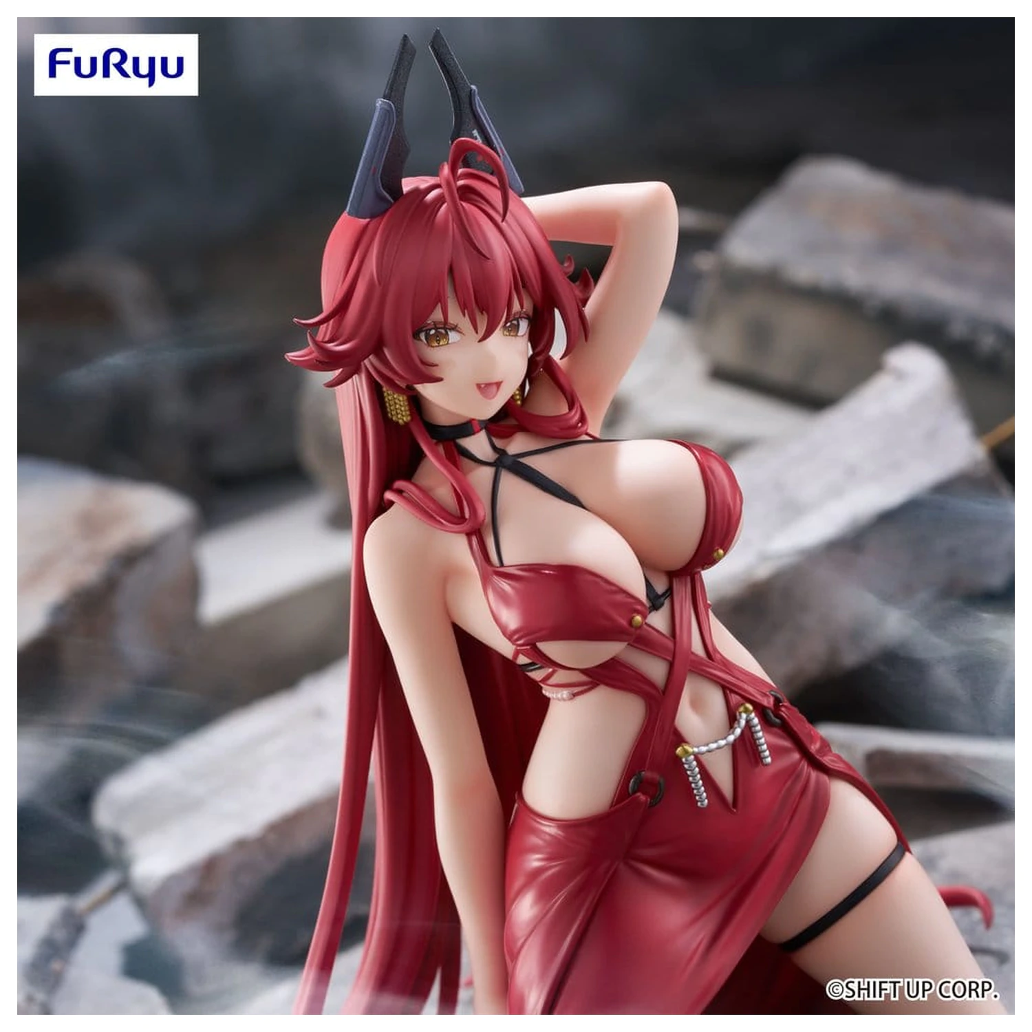Goddess of Victory: Nikke Noodle Stopper PVC Figura Red Hood: Nonsense Red 14 cm fotografija proizvoda
