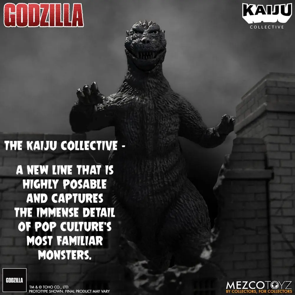 Godzilla (1954) Kaiju Collective akcijska figura Godzilla - Black & White Edition 20 cm fotografija proizvoda