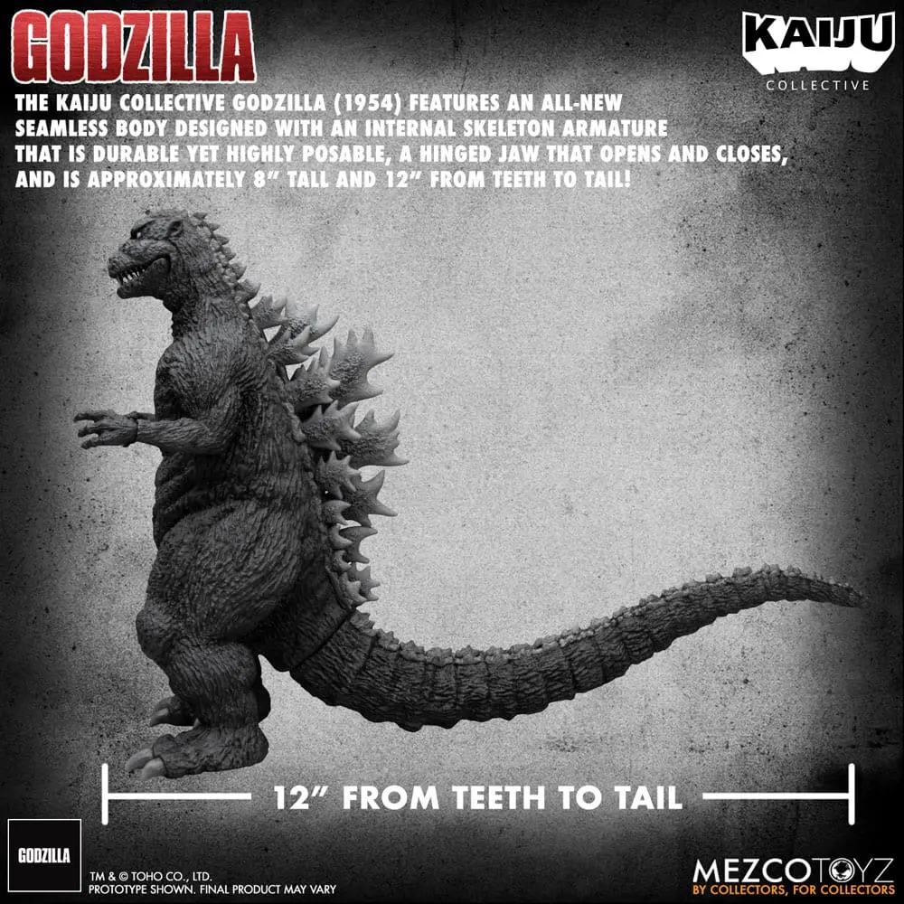 Godzilla (1954) Kaiju Collective akcijska figura Godzilla - Black & White Edition 20 cm fotografija proizvoda