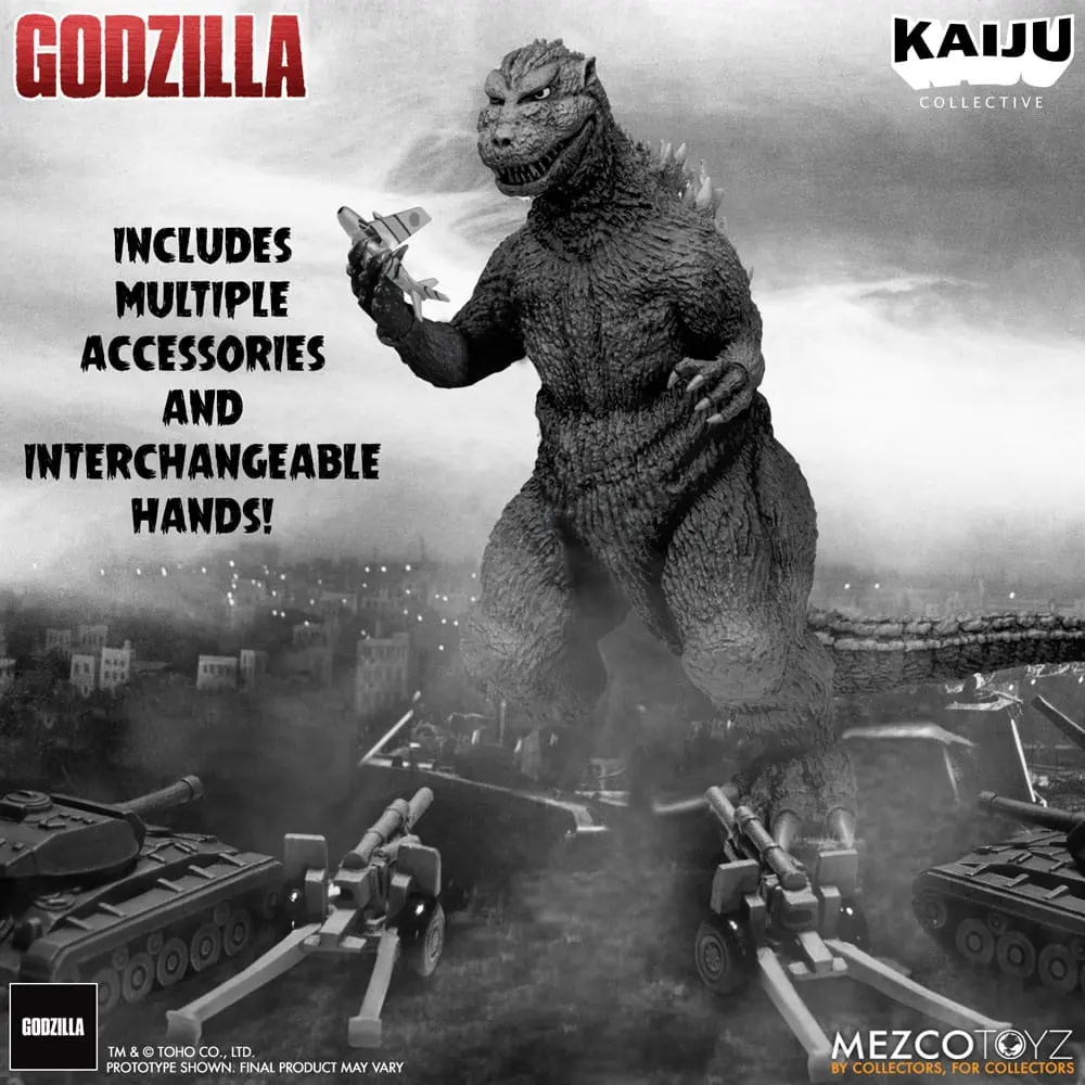 Godzilla (1954) Kaiju Collective akcijska figura Godzilla - Black & White Edition 20 cm fotografija proizvoda