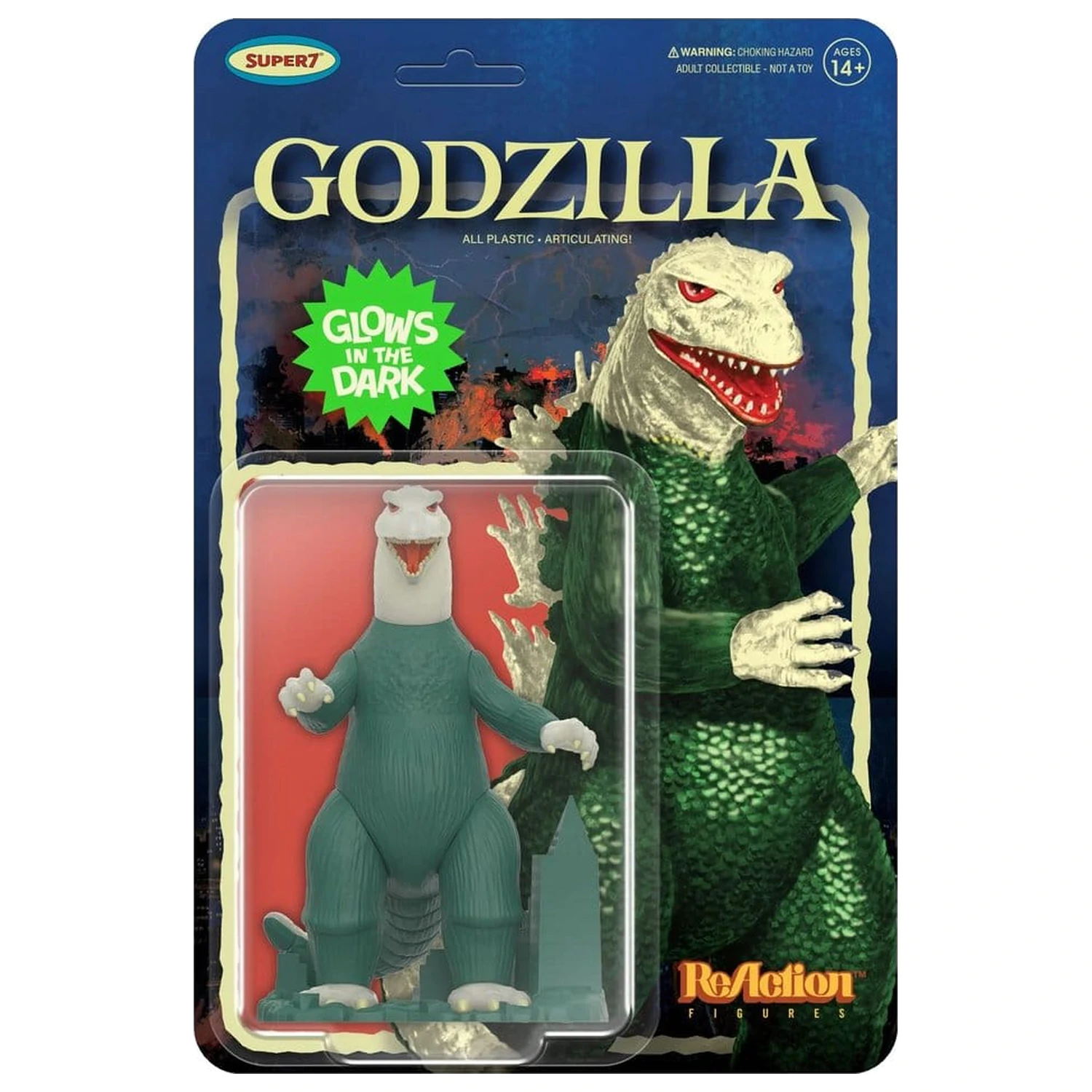 Godzilla Toho ReAction Akcijska figura i komplet modela Godzilla (Svjetli u mraku) 10 cm fotografija proizvoda
