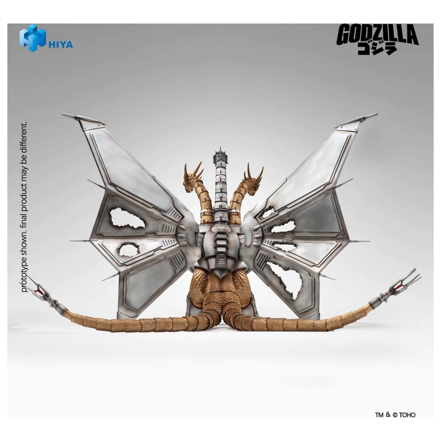 Godzilla vs. King Ghidorah Exquisite Basic Akcijska figura Bitka oštećena Mecha King Ghidorah 33 cm fotografija proizvoda