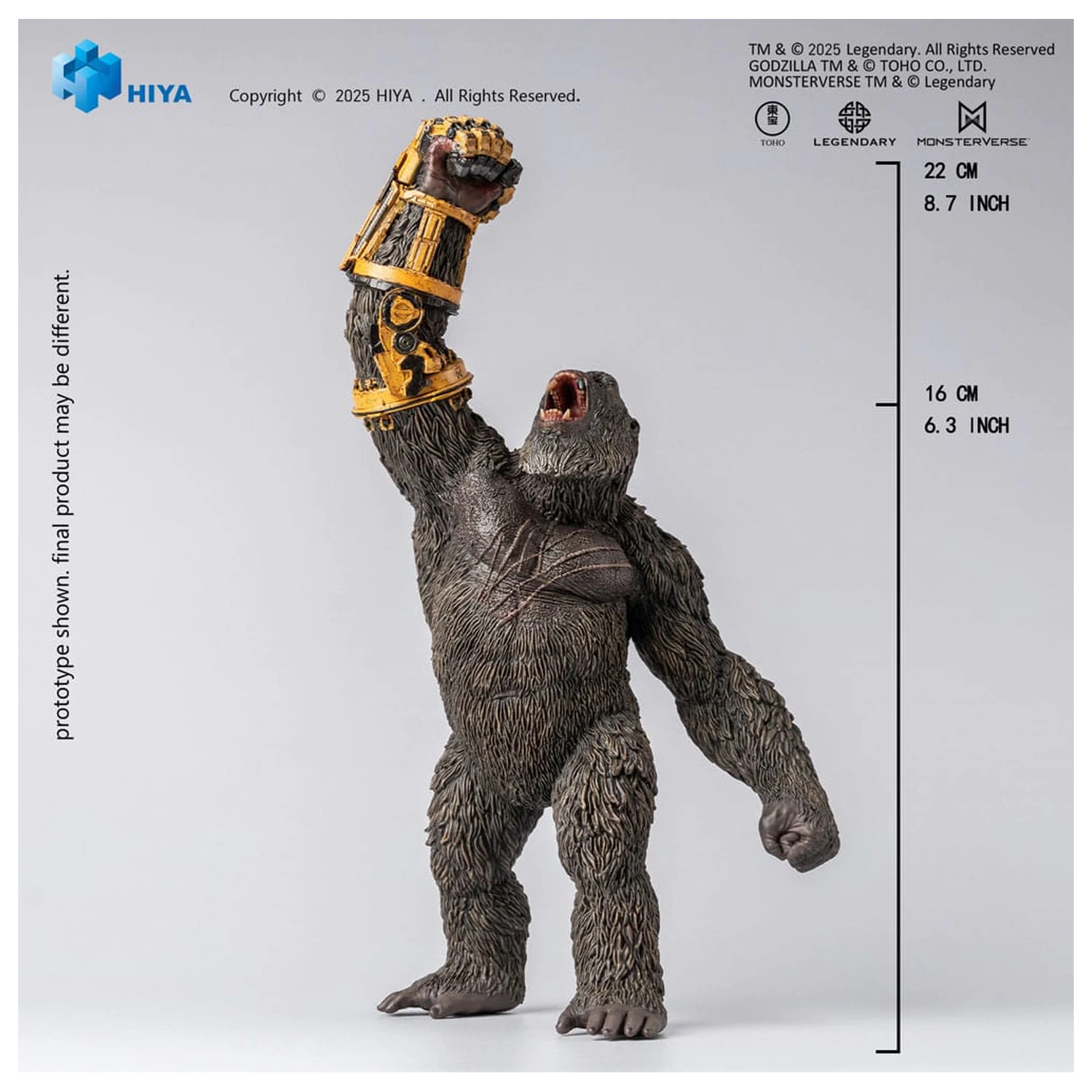 Godzilla x Kong The New Empire Stylist Series PVC Kip Kong B.E.A.S.T. Glove Version 22 cm fotografija proizvoda